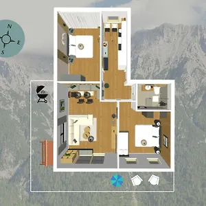 Karwendelsuite - 5 Sterne Mit Bestem Bergblick, Zentrumsnah & Ruhig Gelegen, Familienfreundlich Apartment